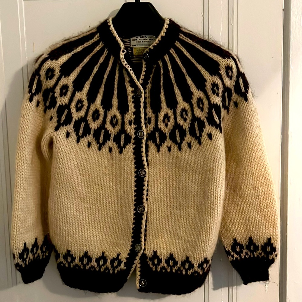 Vintage Hilda Ltd Icelandic Wool Fair Isle Cardigan